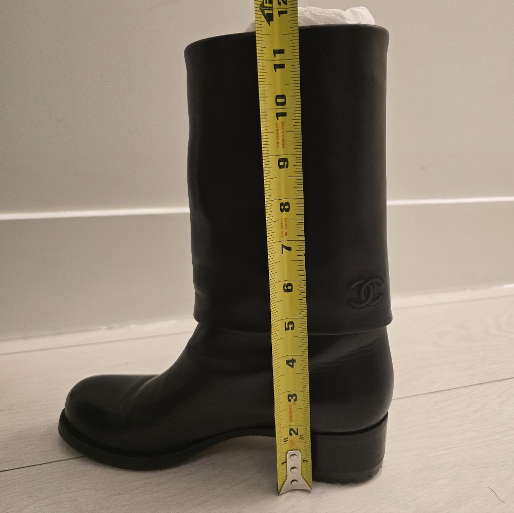 Black Leather Women's Boots - Picture 8 of 9